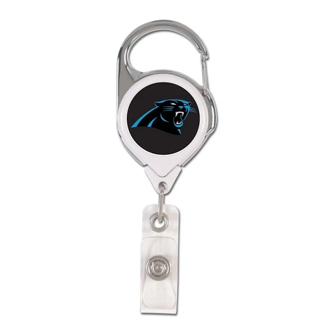 CAROLINA PANTHERS PREMIUM METAL RETRACTABLE ID BADGE HOLDER KEY CHAIN WINCRAFT Cover