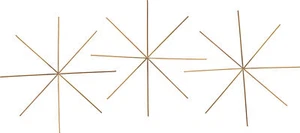 VBS 3 formas de alambre estrella forma decorativa colgante figuras manualidades - Imagen 1 de 2