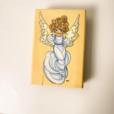 Flute Angel UP005~Music~Precious Moments~Rubber Stamp~ 3" X 4.5"~Stampendous! - Image 1 of 4