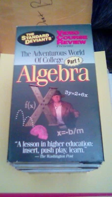 The Standard Deviants Video Course Review College Algebra Part 1 VHS math lesson - Image 1 of 2