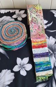 Jelly Roll Batik Beautiful Assorted Coloured tonings. - Picture 1 of 10