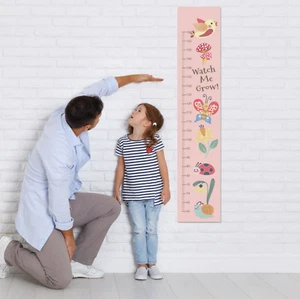 Personalised Girls Storybook Garden Fairytale Growth Height Chart+ 8 Wall Sticke - Bild 1 von 26