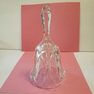 Vintage Lead Crystal Glass Dinner Bell 7" Tall Heavy No Chips or Cracks Preowned - Picture 1 of 10