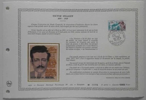 Feuillet DAP 1er jour 369 Soie 1979 Victor Segalen - Foto 1 di 1