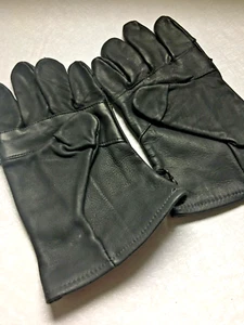 Samco Echtleder schwarz Rindsleder leichte Flexor Handschuhe Größe 4 - Bild 1 von 5