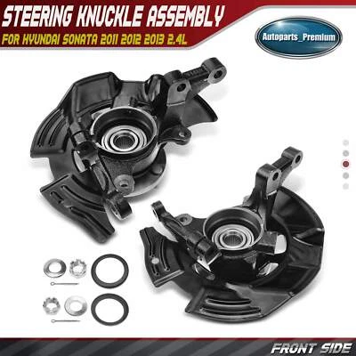 2x Steering Knuckle Assy for Hyundai Sonata 2011-2013 Front Strut Bolt Hole 14MM Foto 1 de 4