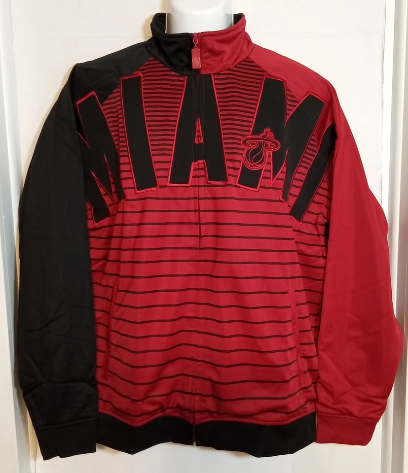 Miami Heat NBA Red/Black Nylon Full Zip Jacket XL - Image 1 of 4