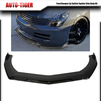 Kit de cuerpo de alerón divisor de labios parachoques delantero para Infiniti G35 G37 Foto 1 de 4