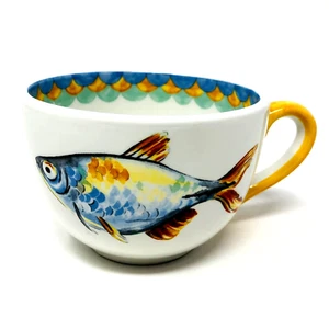 Whimsical Pisces FISH MUG Large Home, James! East Hampton 16 Oz Colorful - Imagen 1 de 8