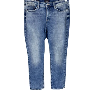 NYDJ Women's Zip-Front Sheri Slim-Leg Pull-on Jeans Pant - Ithaca Blue Size 10 - Picture 1 of 2