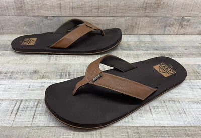 Reef Brown Rubber Flip Flops Men's sz 12 - Image 1 of 4