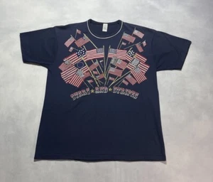 Camiseta Gráfica Bandera Americana Años 80 De Colección Talla XL Hecha en EE. UU. Puntada Única - Imagen 1 de 8
