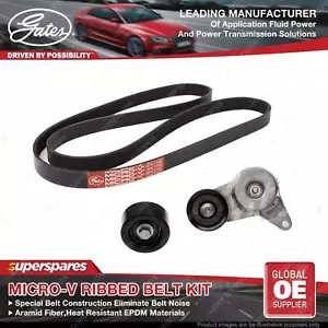 Gates Alt Micro-V Ribbed Belt Kit for Hyundai I30 GD PD I40 Kona Tucson Veloster - Picture 1 of 2