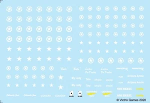 Victrix Estrellas Aliadas y Nombres de Estados Unidos Ases Alto 12mm 1:144 Transferencias/Calcomanías Segunda Guerra Mundial - Imagen 1 de 1