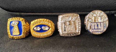 New York Giants Super Bowl Championship 4 Ring Set size 11 Cover