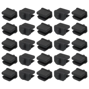 25pcs Ordinateur Portable DP Port Conduit Couvercles Capuchons Silicone Plugs Protecteur, Noir - Photo 1 sur 4
