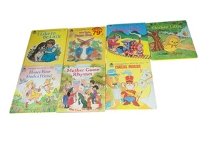 Vintage Tell-a-Tale,Children’s Books Lot of 7 Circus Mouse Honey Bear Chicken + - Picture 1 of 2
