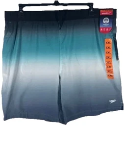 Speedo Men's Tech Volley Swim Trunks XXL Comfort Liner, Blue, Green Ombr NWT - Picture 1 of 5