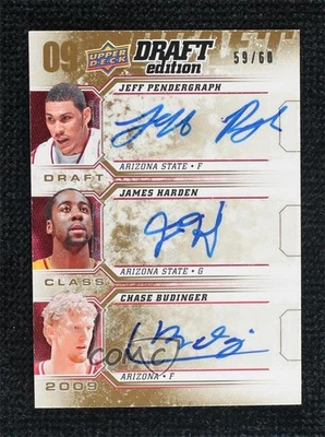 2009-10 Draft Edition Class /60 Jeff Pendergraph Chase Budinger Rookie Auto RC - Image 1 of 2