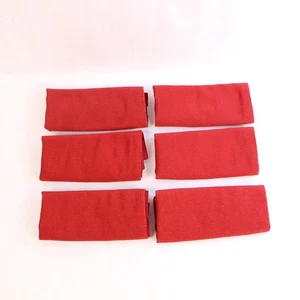 Lot of 6 Red Corduroy Placemats 18.25"x12.25" Pre-Owned Stains Pilling - Picture 1 of 5