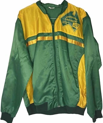Australian Contingent WSJ 1987-88 Green Jacket Adult XL 100% Nylon CR-128 - Image 1 of 4