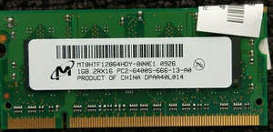 Micron 1GB PC2-6400S-666-12-A0 Laptop RAM (MT8HTF12864HDY-800E1) Memory Stick - Picture 1 of 2