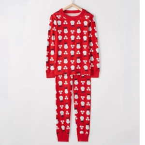 Hanna Andersson size 5 Pear Tree Holiday Long John Pajamas - Picture 1 of 9