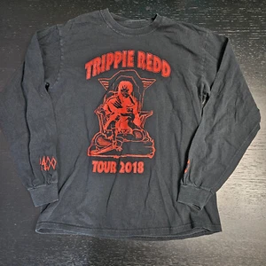 Trippie Redd Mens Long Sleeve Graphic Shirt Medium Black Red 1400 Band Concert - Bild 1 von 7