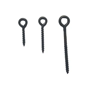 Köderschrauben 3 Größen - 3 Typen. Blendfrei - mattschwarz - Standard, Ring - Schleife - Bild 1 von 6