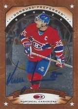 VINCENT DAMPHOUSSE - Donruss Preferred 1997-98 - Canadiens - Original Signed