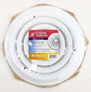 Difusor de techo TruAire 8" H x 8" W recubrimiento en polvo blanco acero C800-08 - Imagen 1 de 2