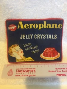 Vintage Above ALL AEROPLANE JELLY CRYSTALS I LIKE AERO JELLY ADVERTISING CLOTH - Picture 1 of 12