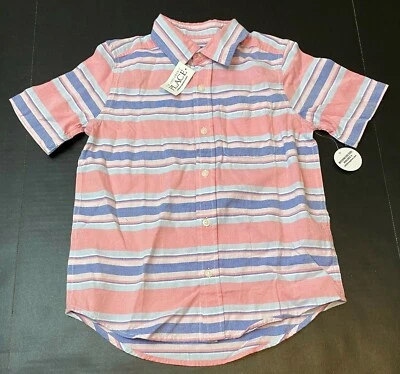 The Children's Place Boys Striped Button Down Shirt, Med (7/8) MSRP $18.95 - Image 1 of 2