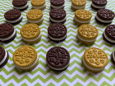 20 piezas. ¡Chocolate y Vainilla! Galleta miniatura, respaldo plano de resina, cabujón, imitación  Foto 1 de 4