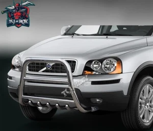 For VOLVO XC90 CHROME NUDGE BULL BAR FRONT BUMPER GRILL PUSH AXLE BAR 2002-2014 - Picture 1 of 5