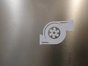 2 pack Turbo Type 2 Vinyl Decal Gloss White Sticker 2.5" wide x 1.75" - Picture 1 of 6