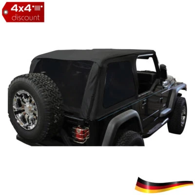 Bowless Stoffdach Schwarzer diamant Jeep Wrangler TJ 1997/2006 - Bild 1 von 3