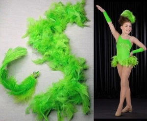 Who Says Flo Green Dance Costume 30" FEATHER BUSTLE BOA ONLY Child X-Small - Picture 1 of 4