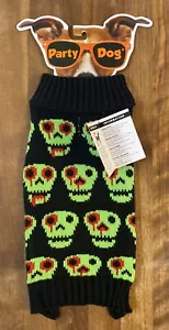 Party Dog Halloween Dog Sweater Zombie Skull Costume Small - Picture 1 of 2