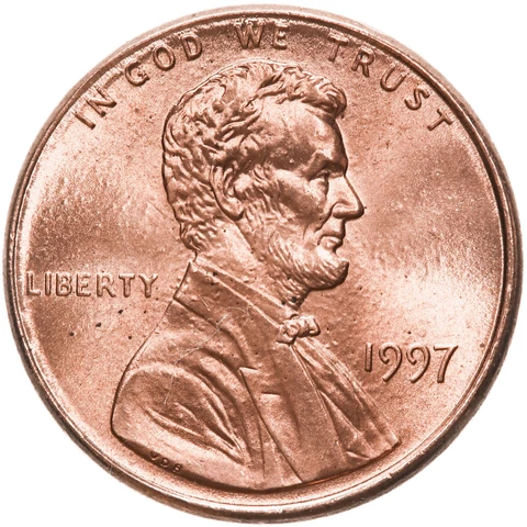 1997 (P) Lincoln Memorial Cent BU Penny US Coin Cover