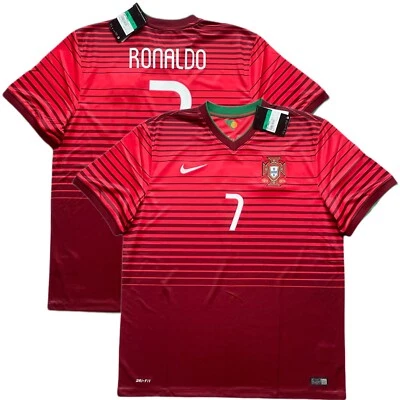 2014/15 Portugal Home Jersey #7 Ronaldo XL Nike World Cup Soccer CR7 Vintage NEW - Image 1 of 4