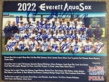 Signed 2022 Everett Aquasox 8.5x11” Team Poster Photo Mariners Affiliate Auto