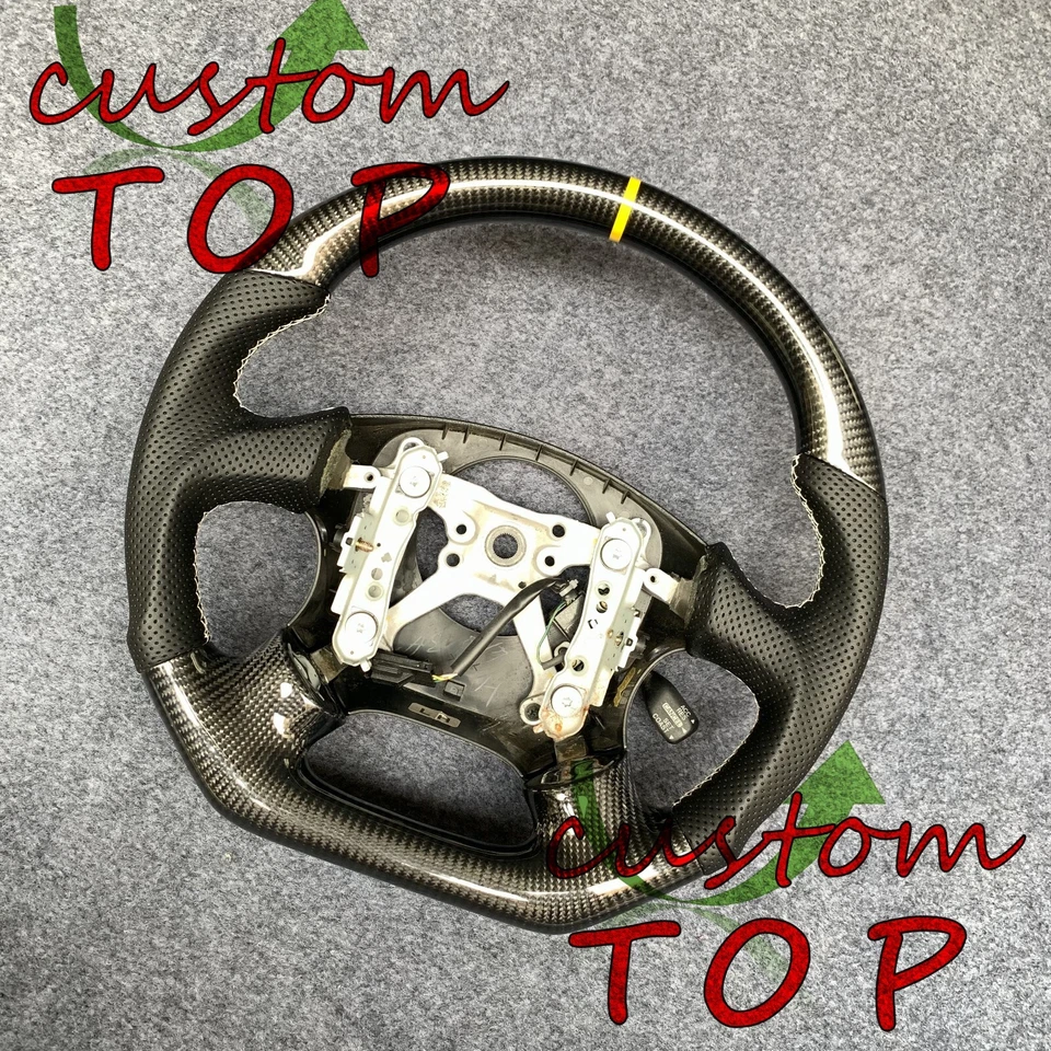 Volante de fibra de carbono real apto para Subaru Impreza WRX 2002 2003 2004 Foto 1 de 4