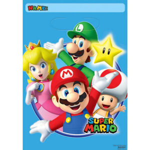 SUPER MARIO BROS Loot Party Bags Pack of 8 Lolly Favour Birthday Kids