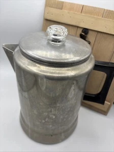 WORTHMORE~ Percolator Coffee Pot Aluminum Stove Top Camping~Home~VTG~EUC~USA - Picture 1 of 16