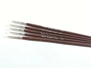 Set di pennelli verniciati dettaglio extra fine di 5 taglia 000 per modellismo - Foto 1 di 2