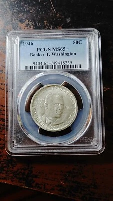 1946 Booker T Washington Silver Half Dollar PCGS MS65+ Plus Grade           4414 - Image 1 of 4