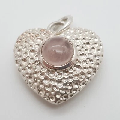 Cuore In Argento 925 Con Quarzo Rosa - (30) - Immagine 1 di 4