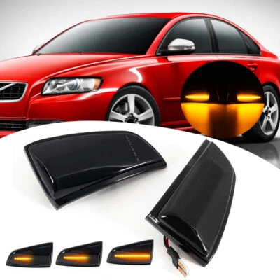 LED Dynamic Side Mirror Sequential Light For Volvo S40 V50 C70 Turn Signal Lamp - Imagem 1 de 4
