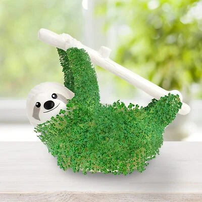 Sloth Ceramic Planter - Desktop Sprouting Chia Pet Plant Pot - Gift Republic